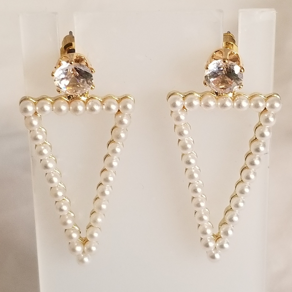 Cloie Cubic Zirconia Triangle Earrings